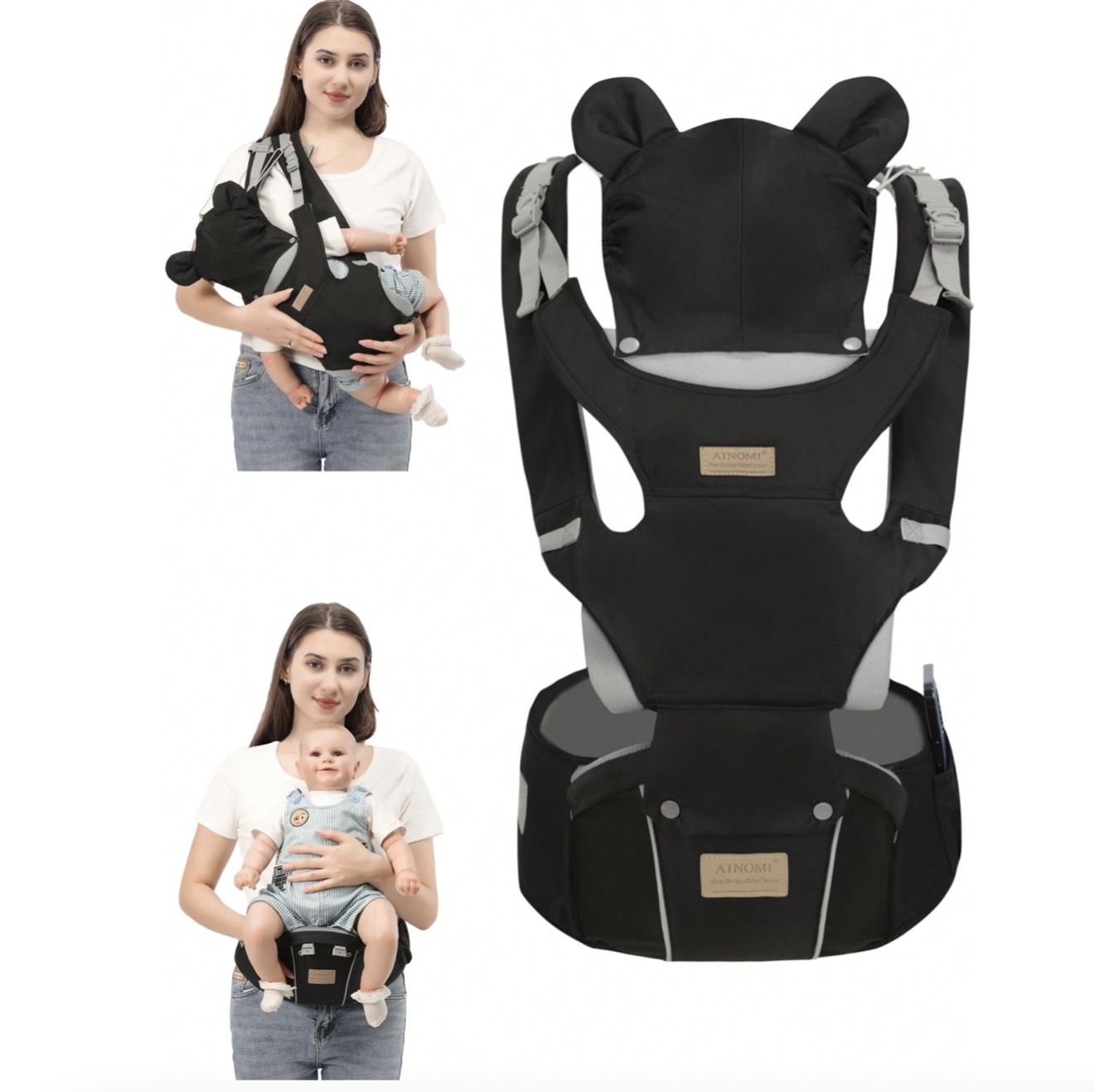 Ergonomic Baby Carrier Newborn To Toddler - Детская переноска-кенгуру 6-в-1 для новорожденных и