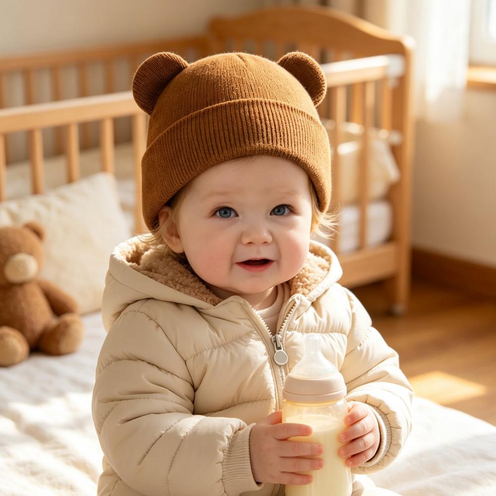 Infant Beanie Hat With Ears - Зимняя вязаная шапка для малышей, уютная