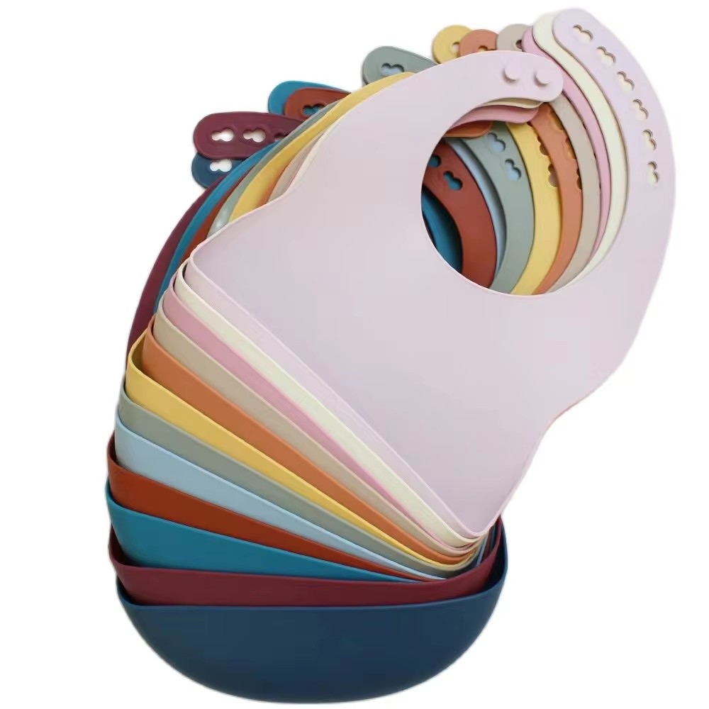 Waterproof Baby Bibs Silicone - Детский силиконовый нагрудник-поднос, водонепроницаемый мягкий 4-скоростной