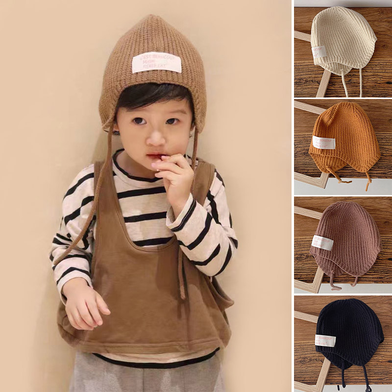 Infant Beanie Hat With Ears - Зимняя теплая детская шапка для защиты