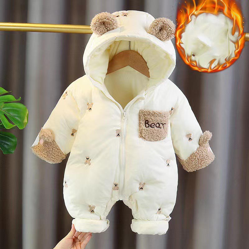 Cotton Baby Onesies Zipper - Зимний комбинезон для новорожденных, утепленный хлопковый