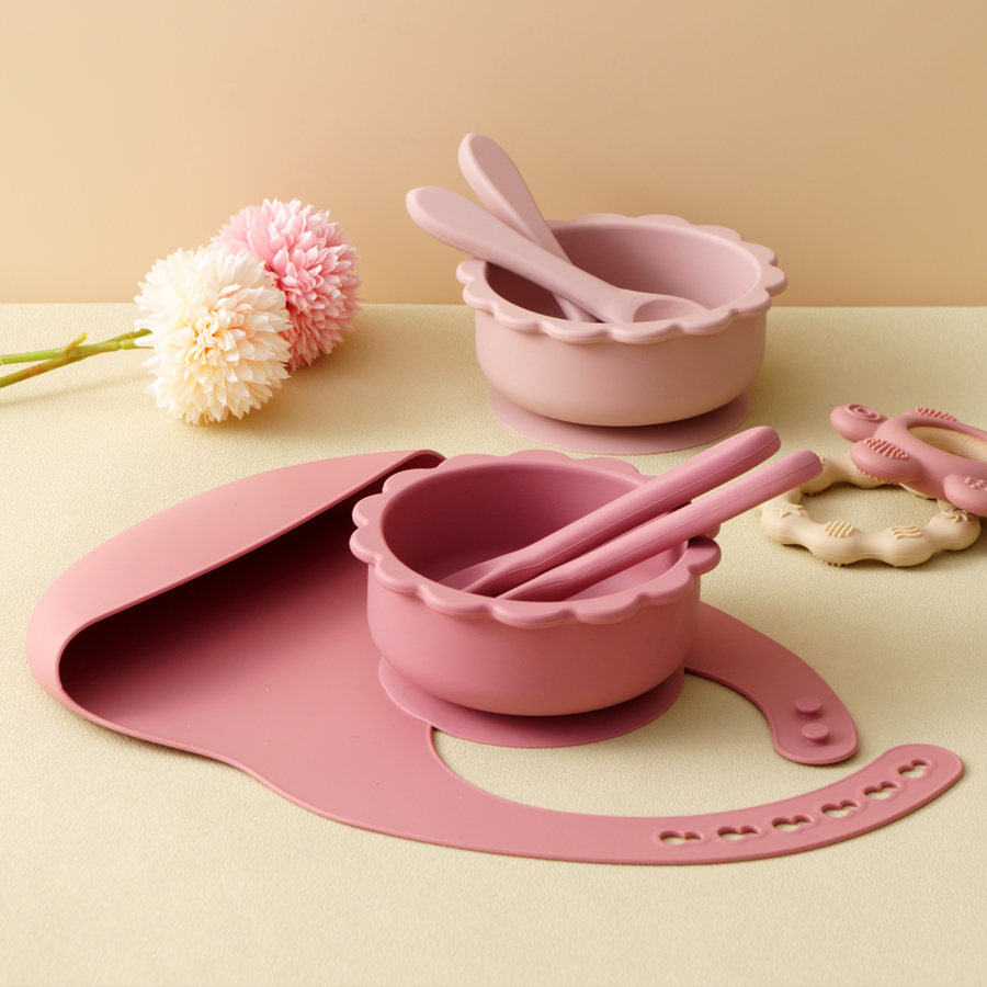Waterproof Baby Bibs Silicone - 4 шт., силиконовые столовые приборы для