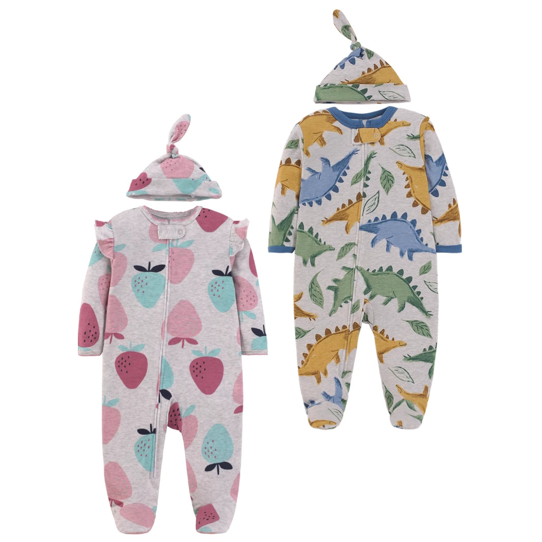 Cotton Baby Onesies Zipper - Новый хлопковый комбинезон-слип для новорожденных с