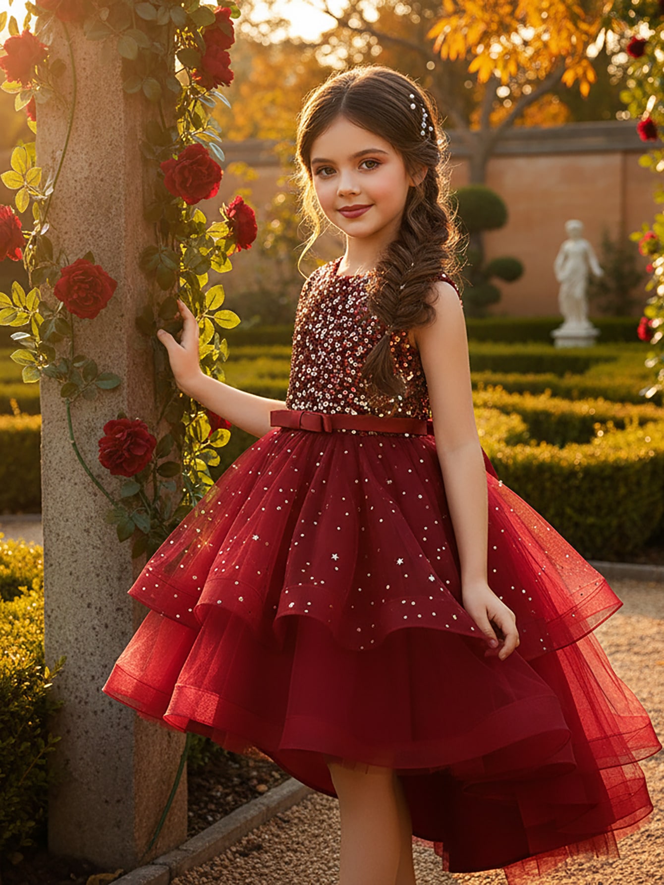 Toddler Girl Tulle Party Dress - Платье для маленьких девочек с цветочным