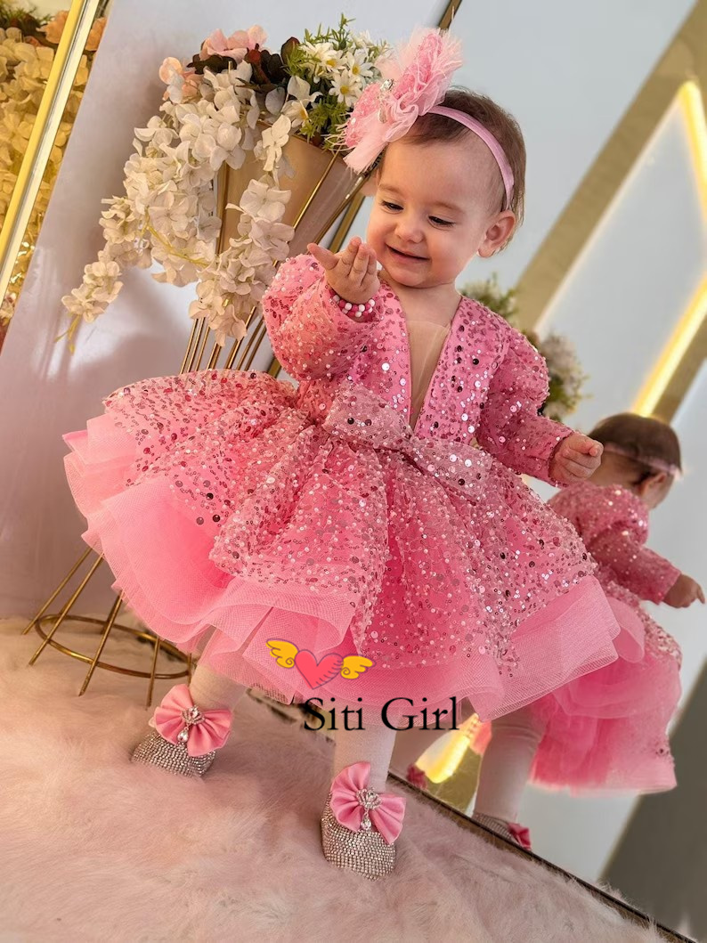 Toddler Girl Tulle Party Dress - Розовое детское платье принцессы, платье с