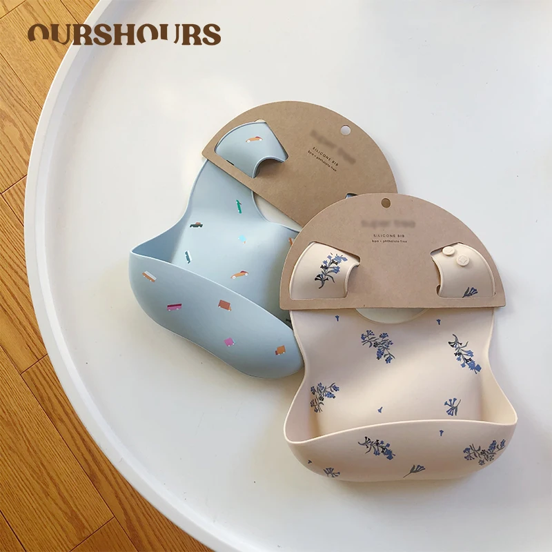 Waterproof Baby Bibs Silicone - Детские нагрудники Ins Style с принтом,
