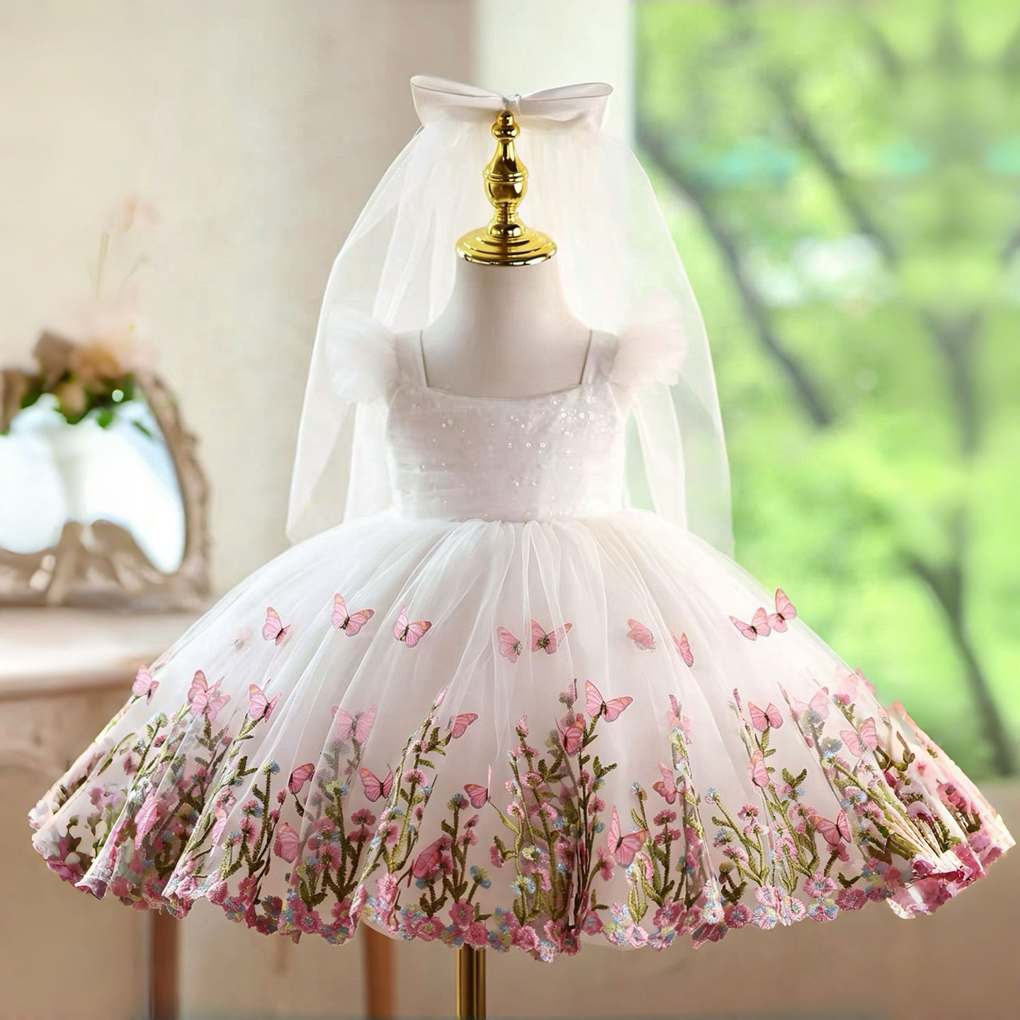 Toddler Girl Tulle Party Dress - Платье для девочки Jill Wish D277
