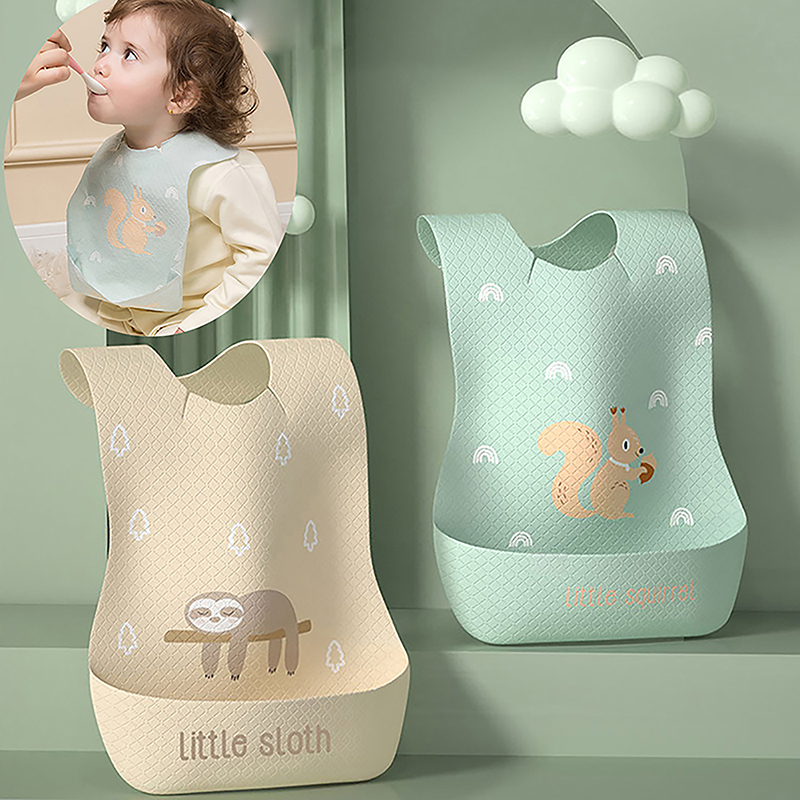 Waterproof Baby Bibs Silicone - Водонепроницаемый Регулируемый слюнявчик для кормления, детский