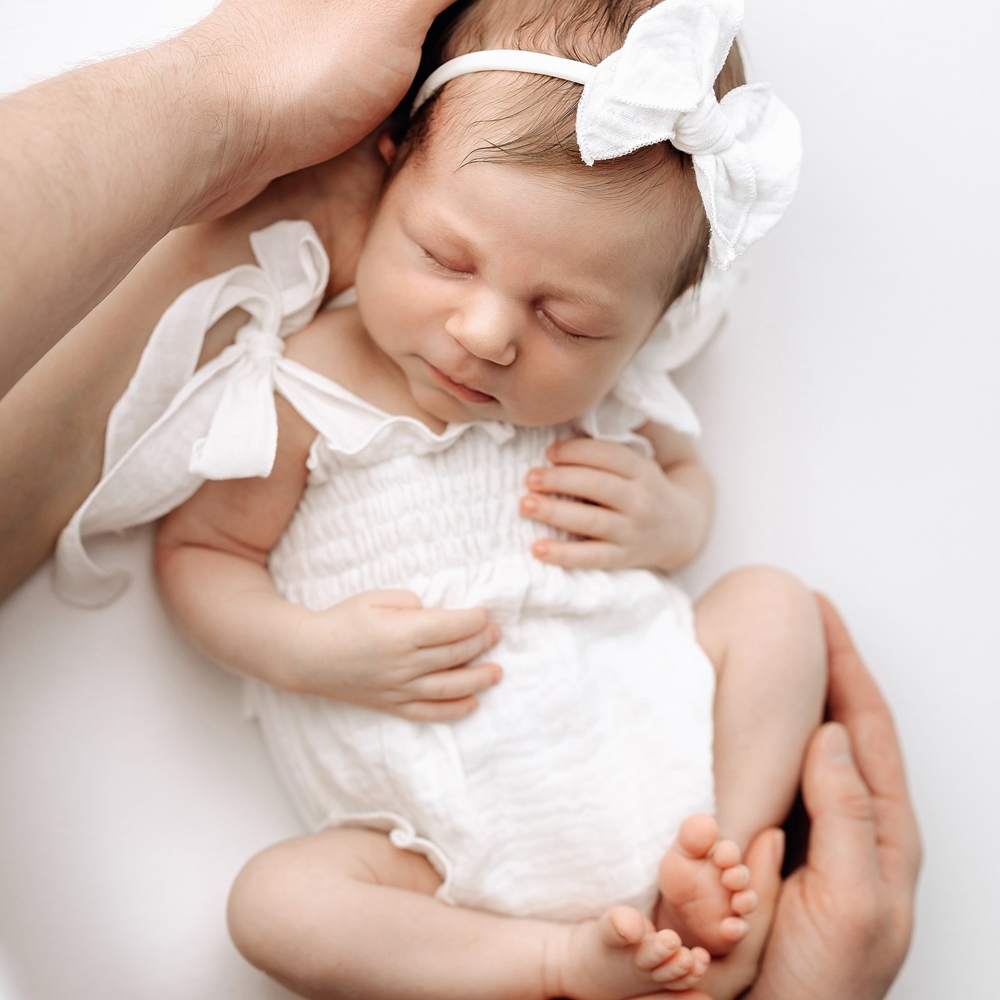 Infant Photography Props Outfit - Мягкий белый муслиновый комбинезон с рюшами