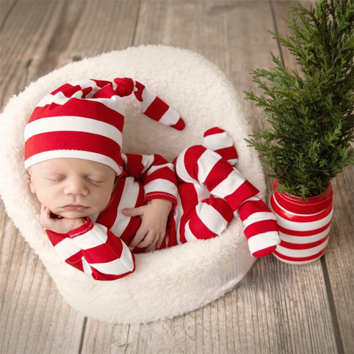 Infant Photography Props Outfit - Красный комбинезон Ylsteed для новорожденных с
