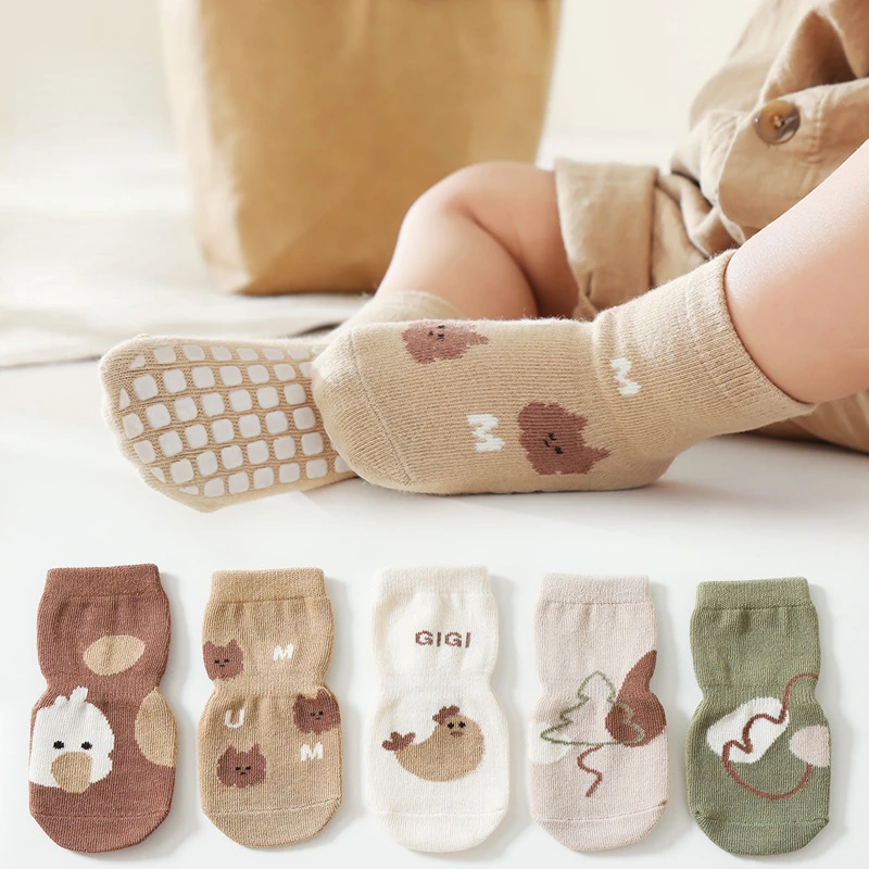 Unisex Baby Socks Non Slip - Новые осенне-зимние милые детские носки-трубы Нескользящие