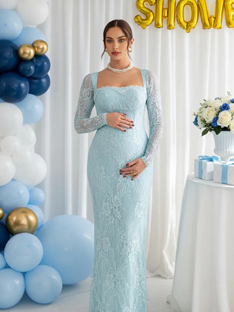 Maternity Wear - Кружевное платье для фотосессии для беременных,
