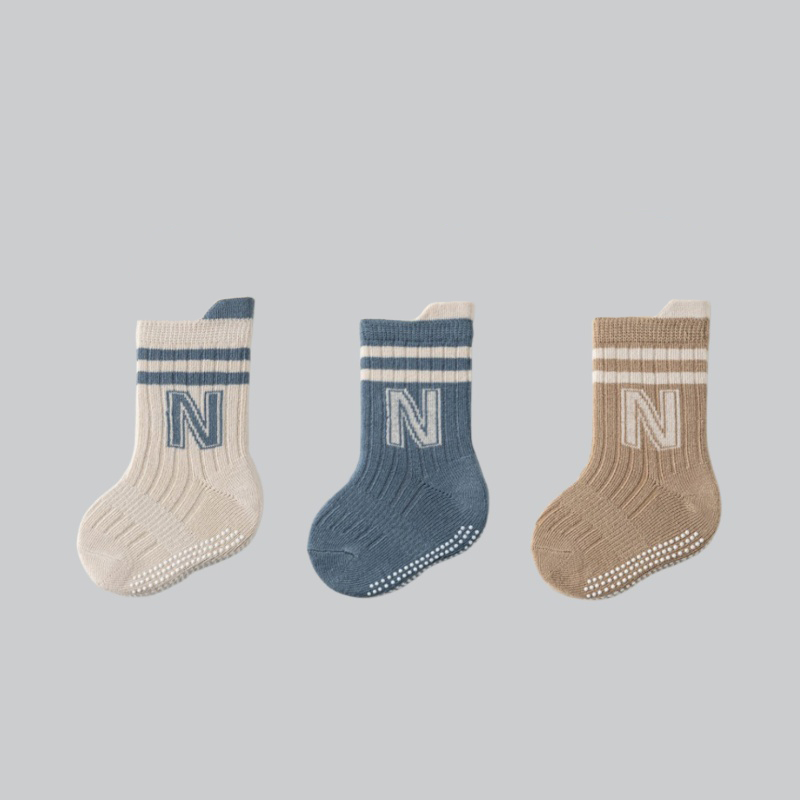 Unisex Baby Socks Non Slip - 3 пары/лот, детские хлопковые носки с