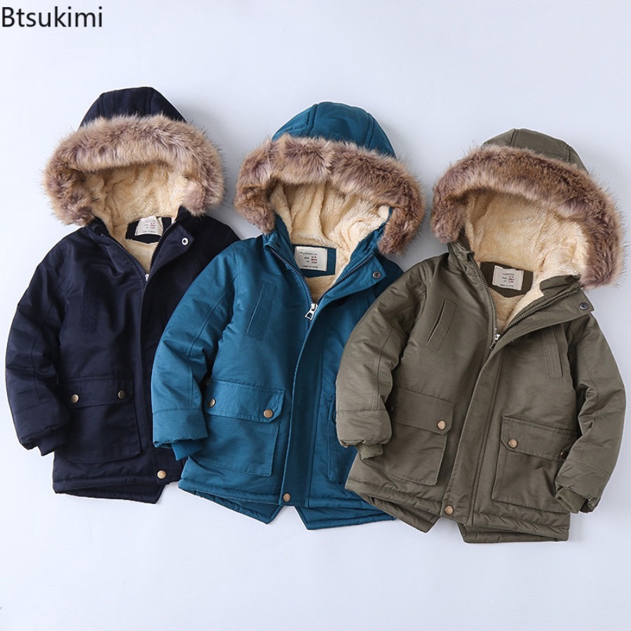 Toddler Boy Winter Fleece Jacket - Детские пальто на флисовой подкладке, утепленные