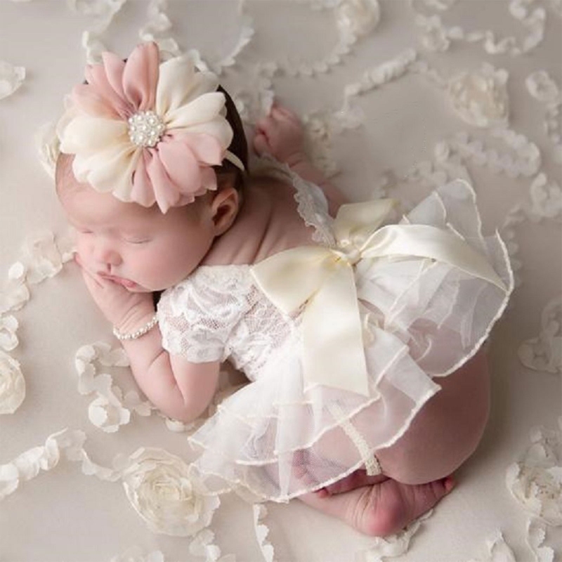 Infant Photography Props Outfit - Детская фотография Реквизит Наряд Кружевной Бант