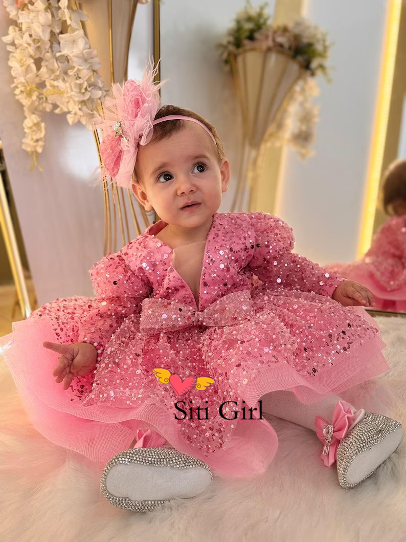 Розовое детское платье принцес – обзор и цена Toddler Girl Tulle Party Dress