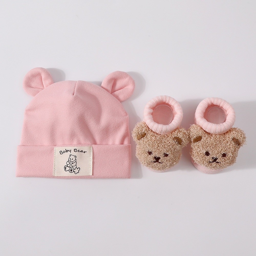 2 шт./набор: милый хлопковый к – обзор и цена Infant Beanie Hat With Ears