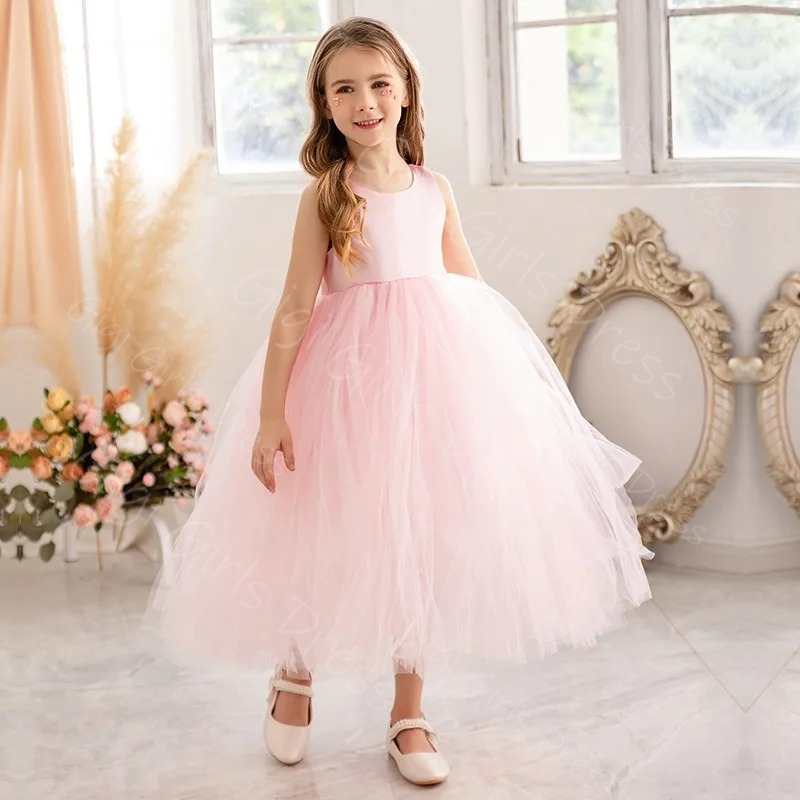 Синее платье с цветочным узоро – обзор и цена Toddler Girl Tulle Party Dress