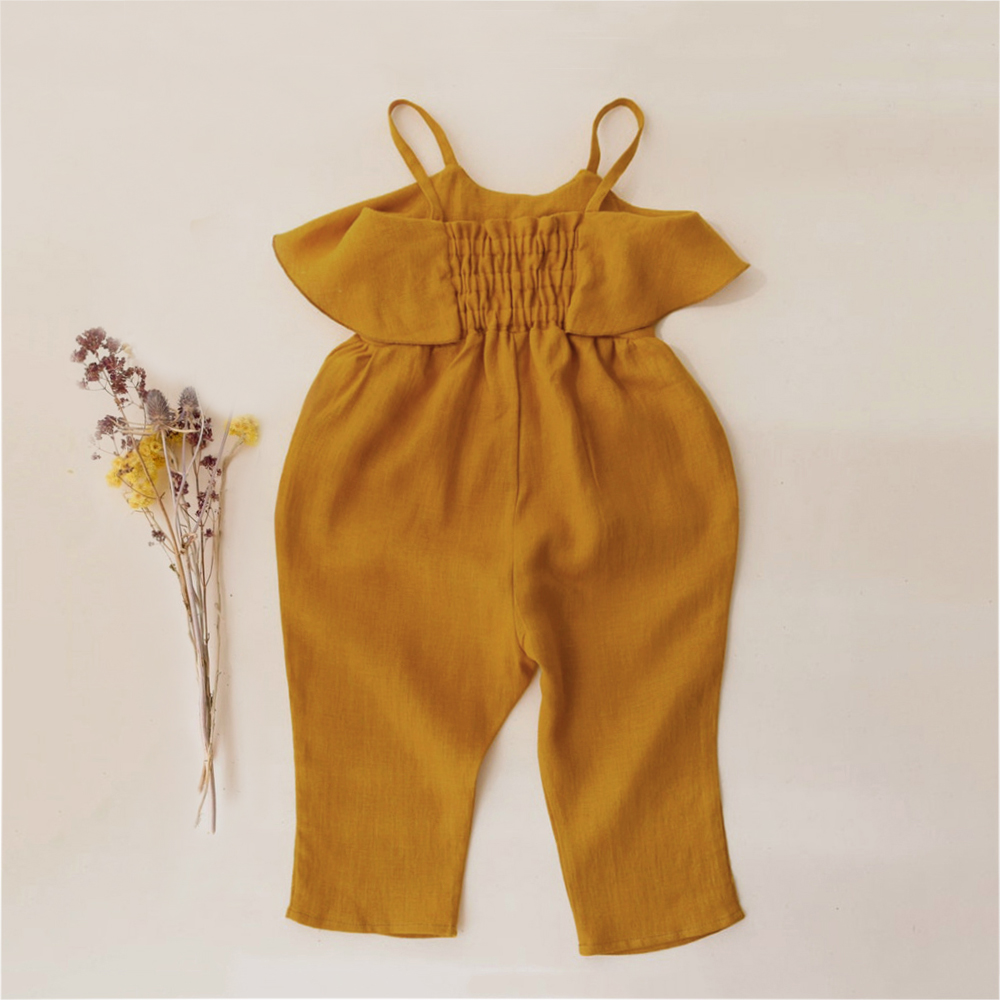 Летняя одежда для маленьких де – обзор и цена Baby Summer Linen Sleeveless Jumpsuit