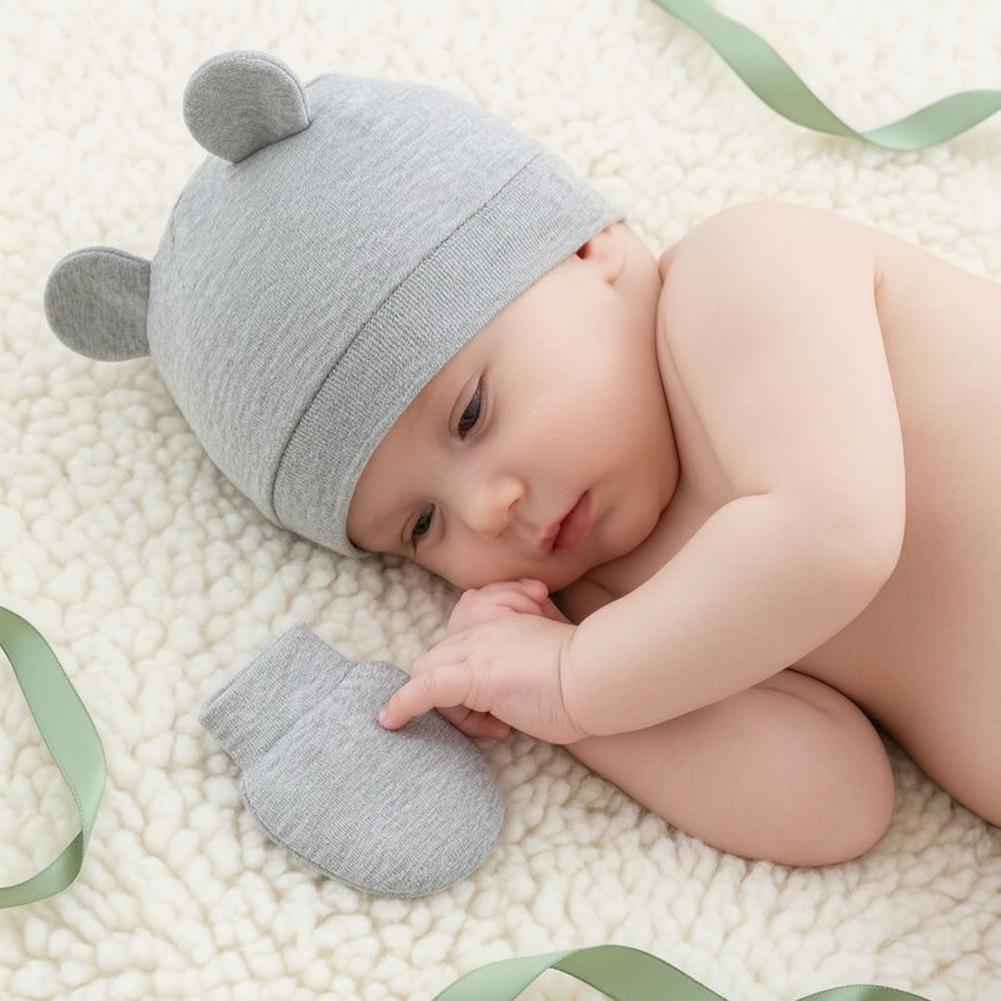 Антицарапные варежки для новор – обзор и цена Infant Beanie Hat With Ears