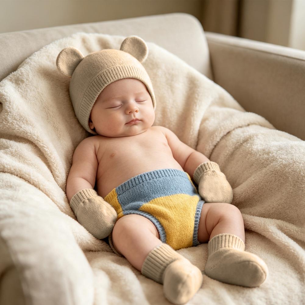 Антицарапные варежки для новор – обзор и цена Infant Beanie Hat With Ears