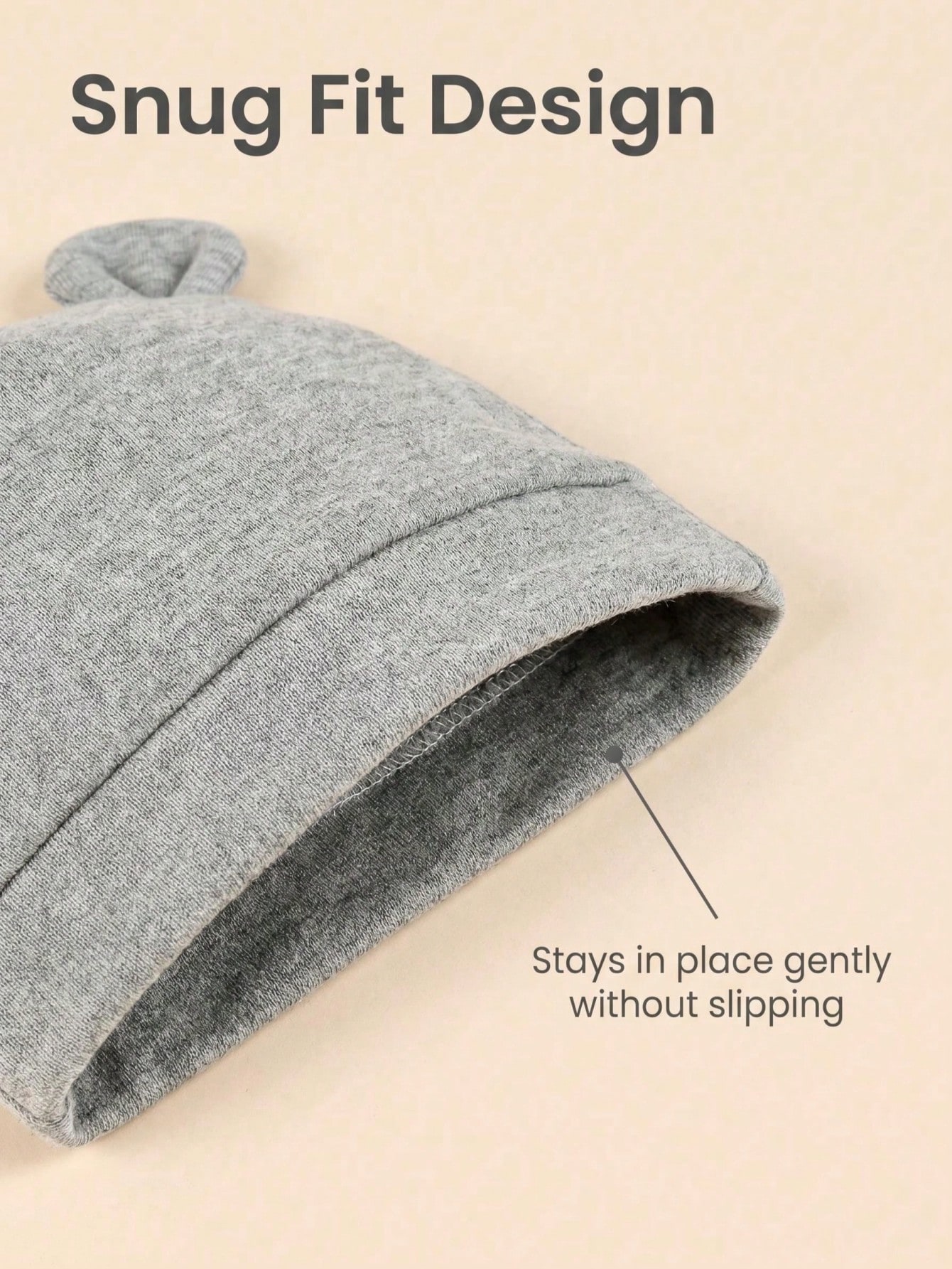 Набор из 3-х однотонных хлопко – обзор и цена Infant Beanie Hat With Ears