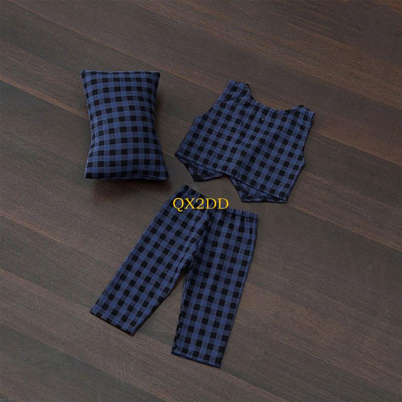 QX2D клетчатые штаны и жилет с – обзор и цена Infant Photography Props Outfit