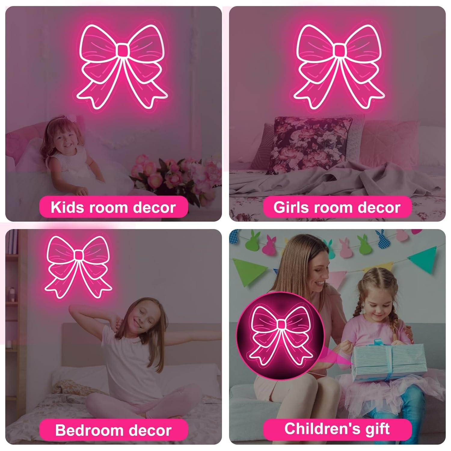 Неоновые вывески в форме банта – обзор и цена Nursery