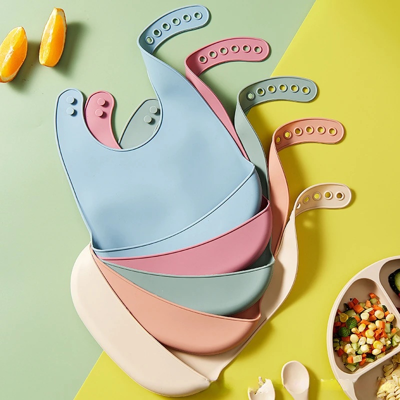 1-5 шт. детских силиконовых на – обзор и цена Waterproof Baby Bibs Silicone