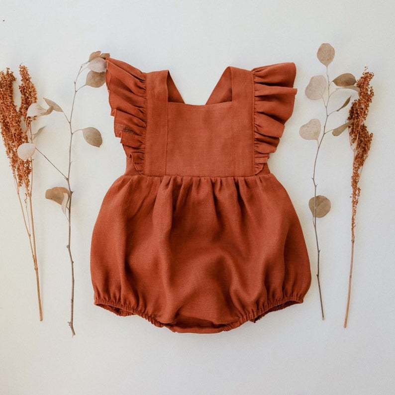 Детские комбинезоны для девоче – обзор и цена Baby Summer Linen Sleeveless Jumpsuit