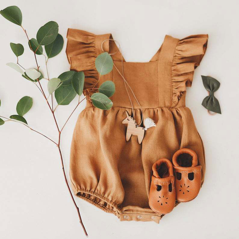 Детские комбинезоны для девоче – обзор и цена Baby Summer Linen Sleeveless Jumpsuit