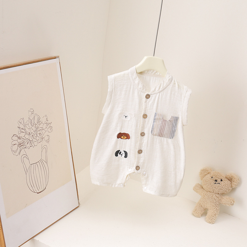 Летний комбинезон для маленьки – обзор и цена Baby Summer Linen Sleeveless Jumpsuit